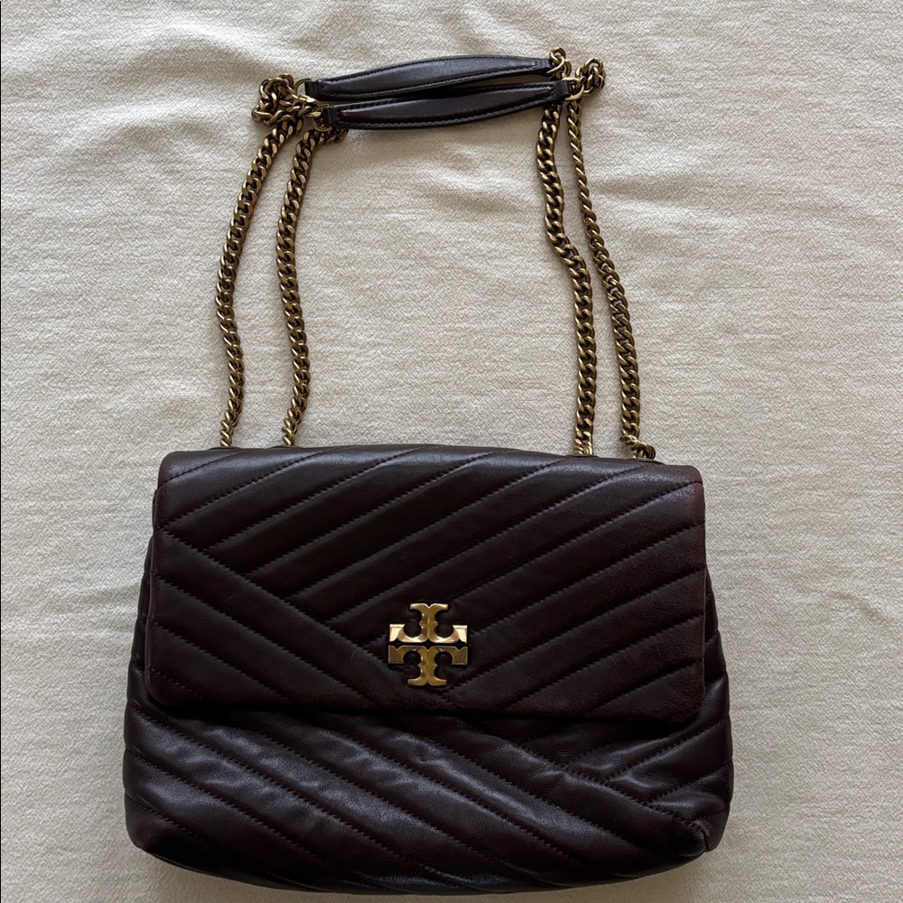 Tory Burch Burgundy Quilted Shoulder Bag